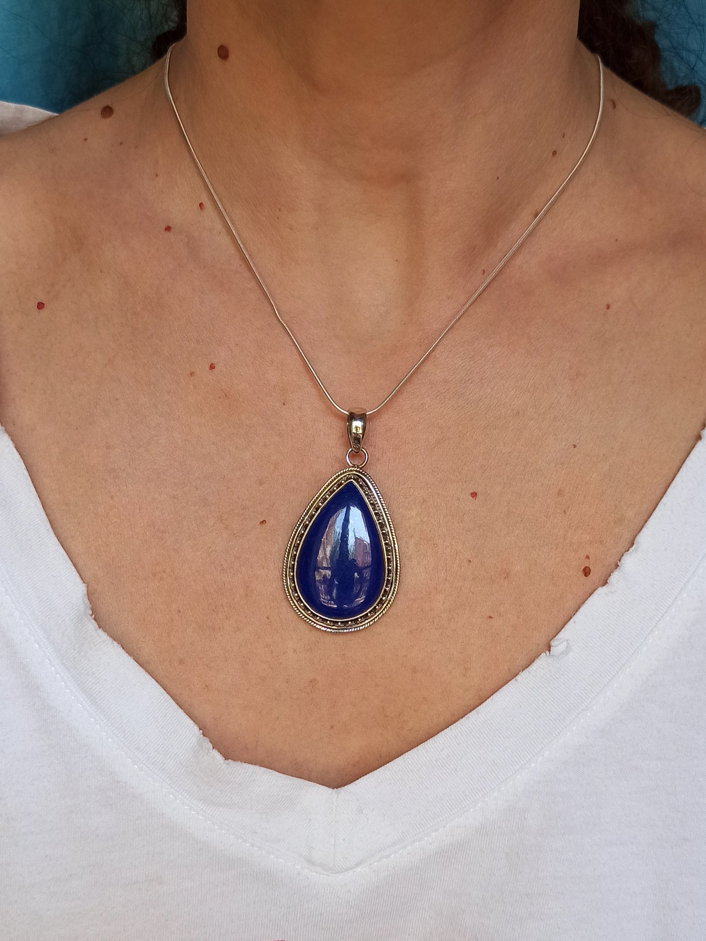 925 lapis lazuli silver pendant