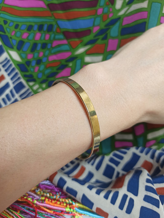 Smooth flat golden boho bracelet