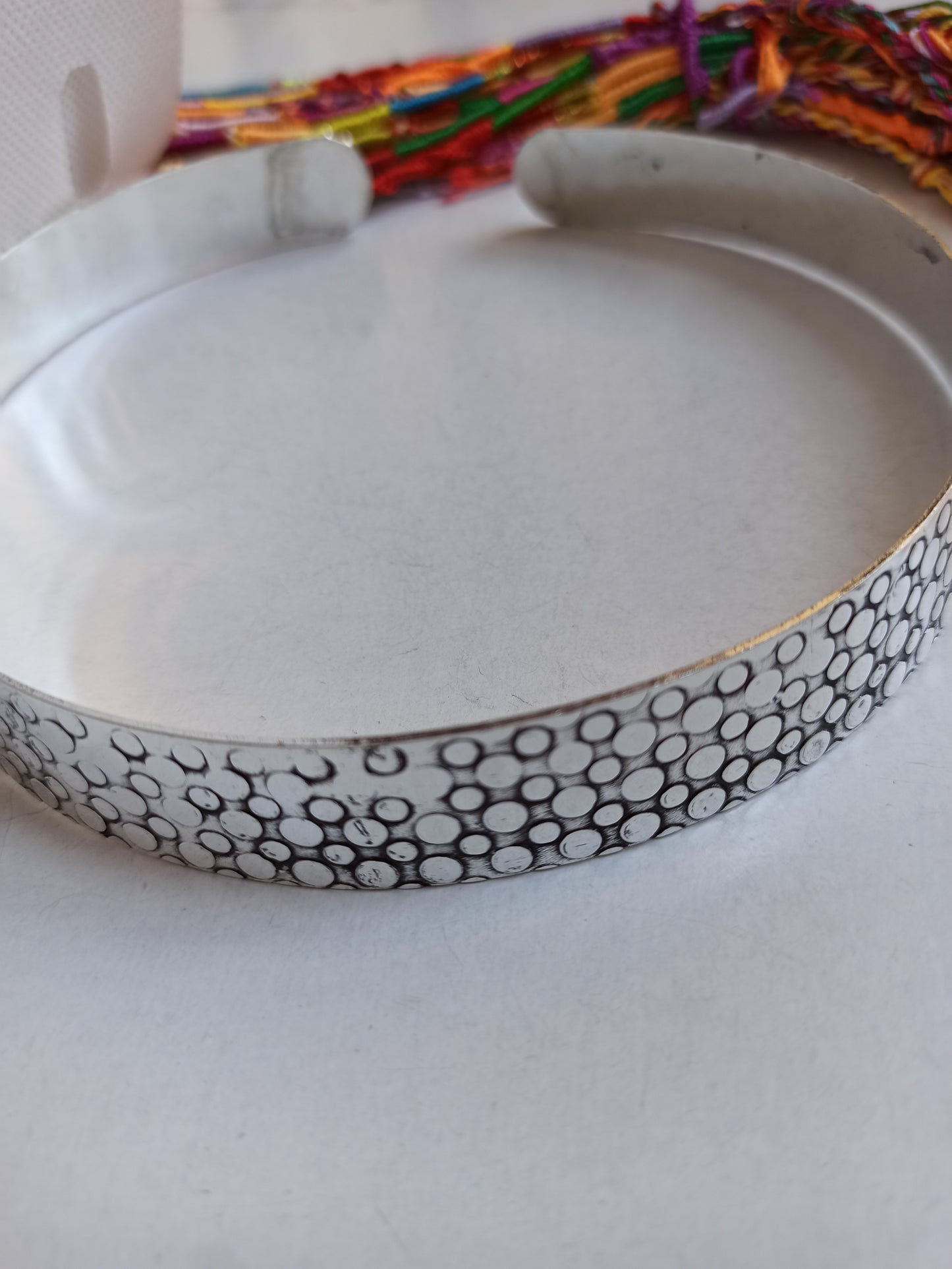 High silver dot collar