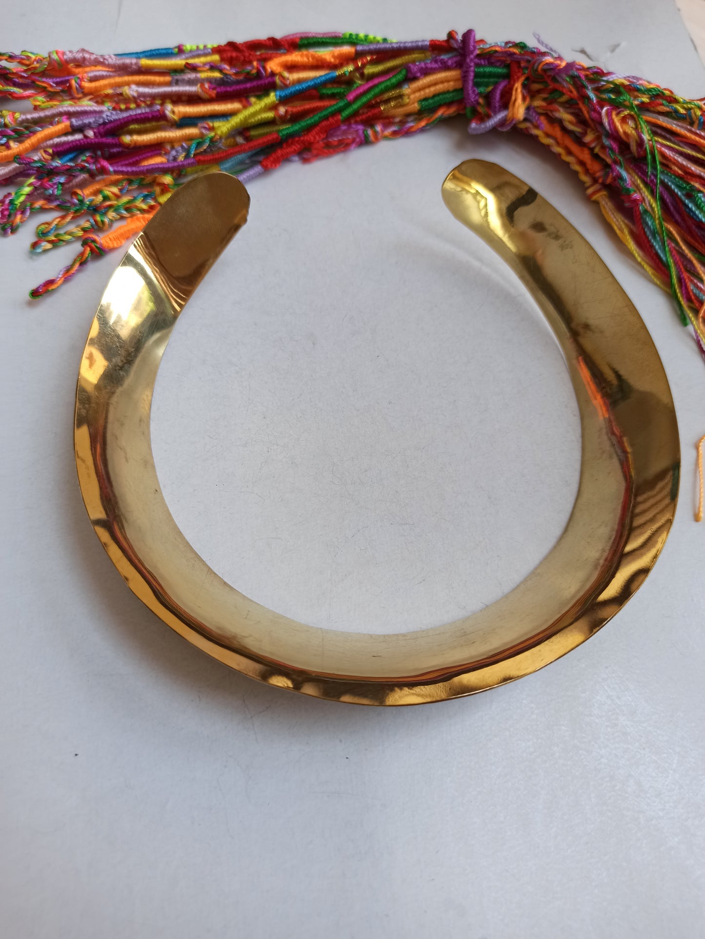 Tall golden elephant collar