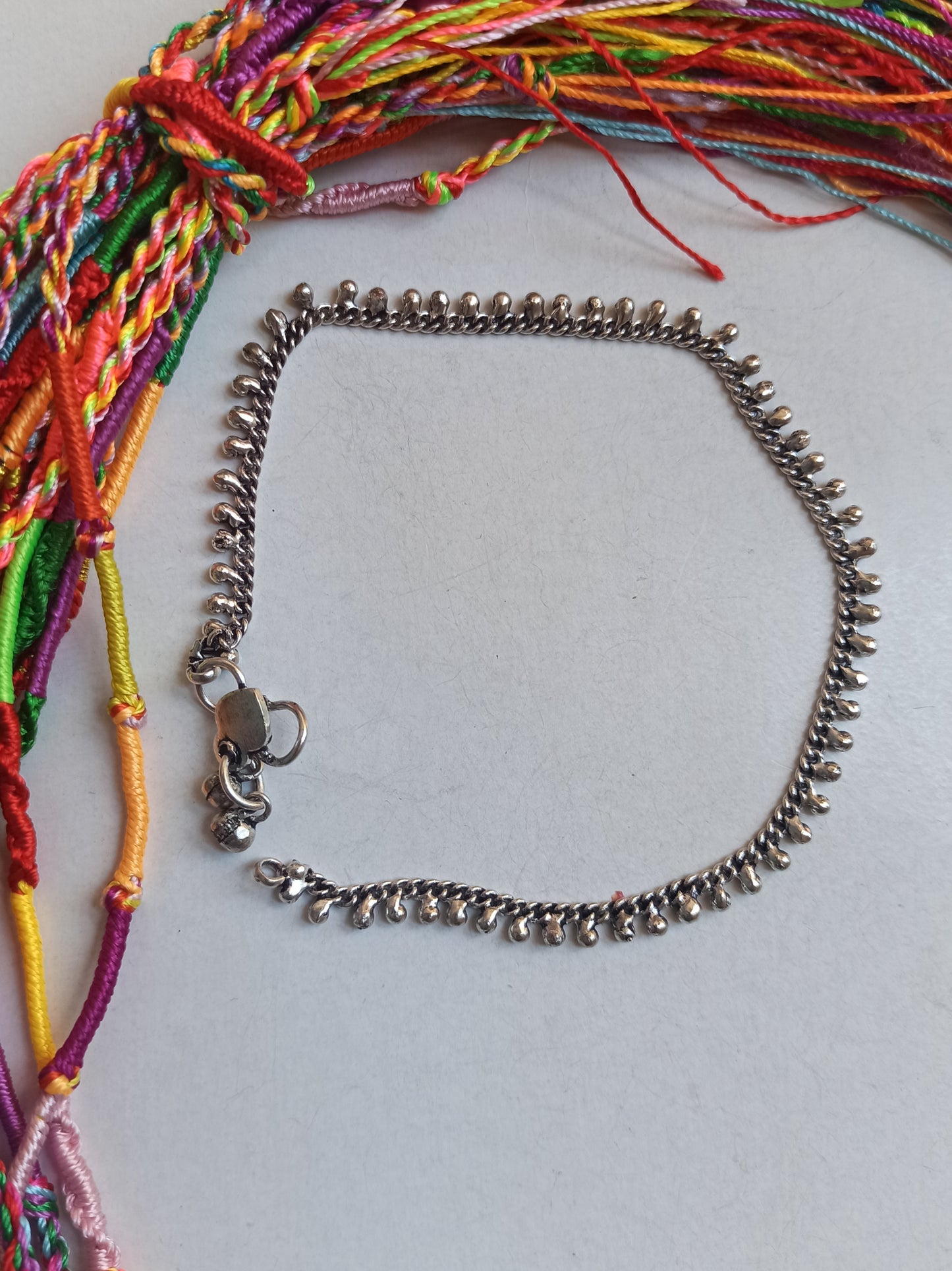 Silver anklet