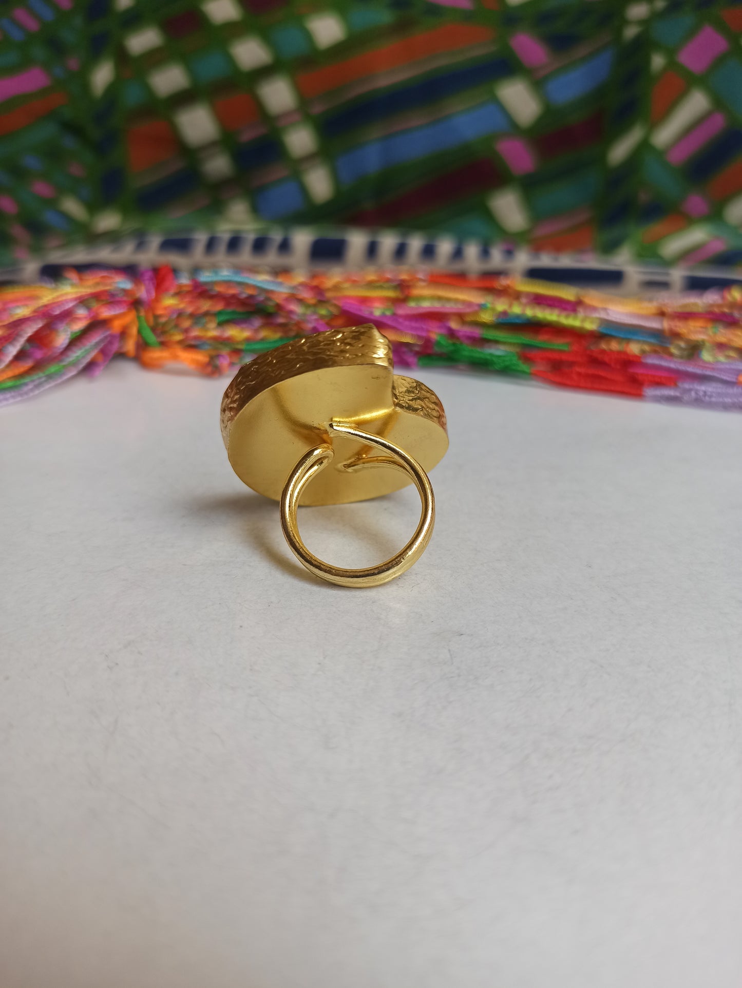 Golden Ammonite ring