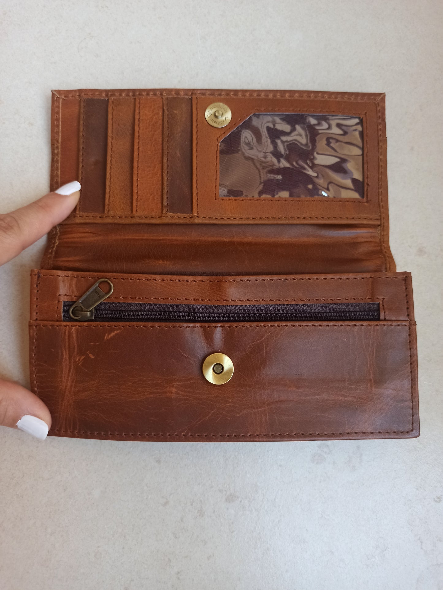 Brown leather wallet