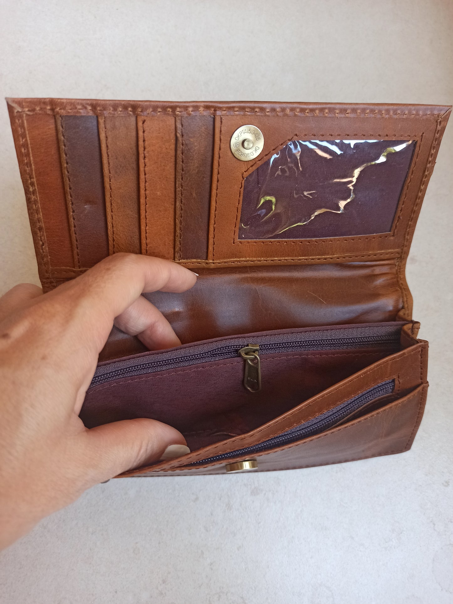 Brown leather wallet