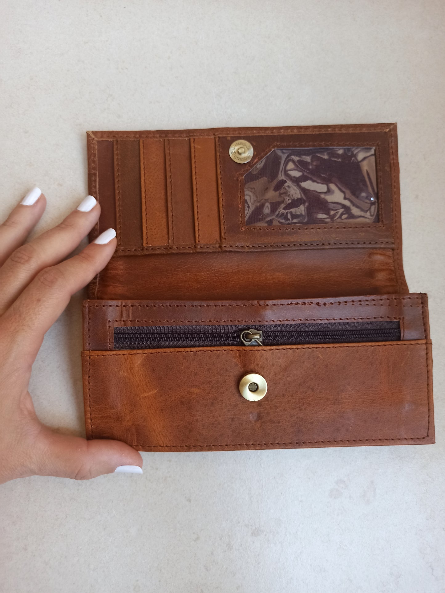 Brown leather wallet