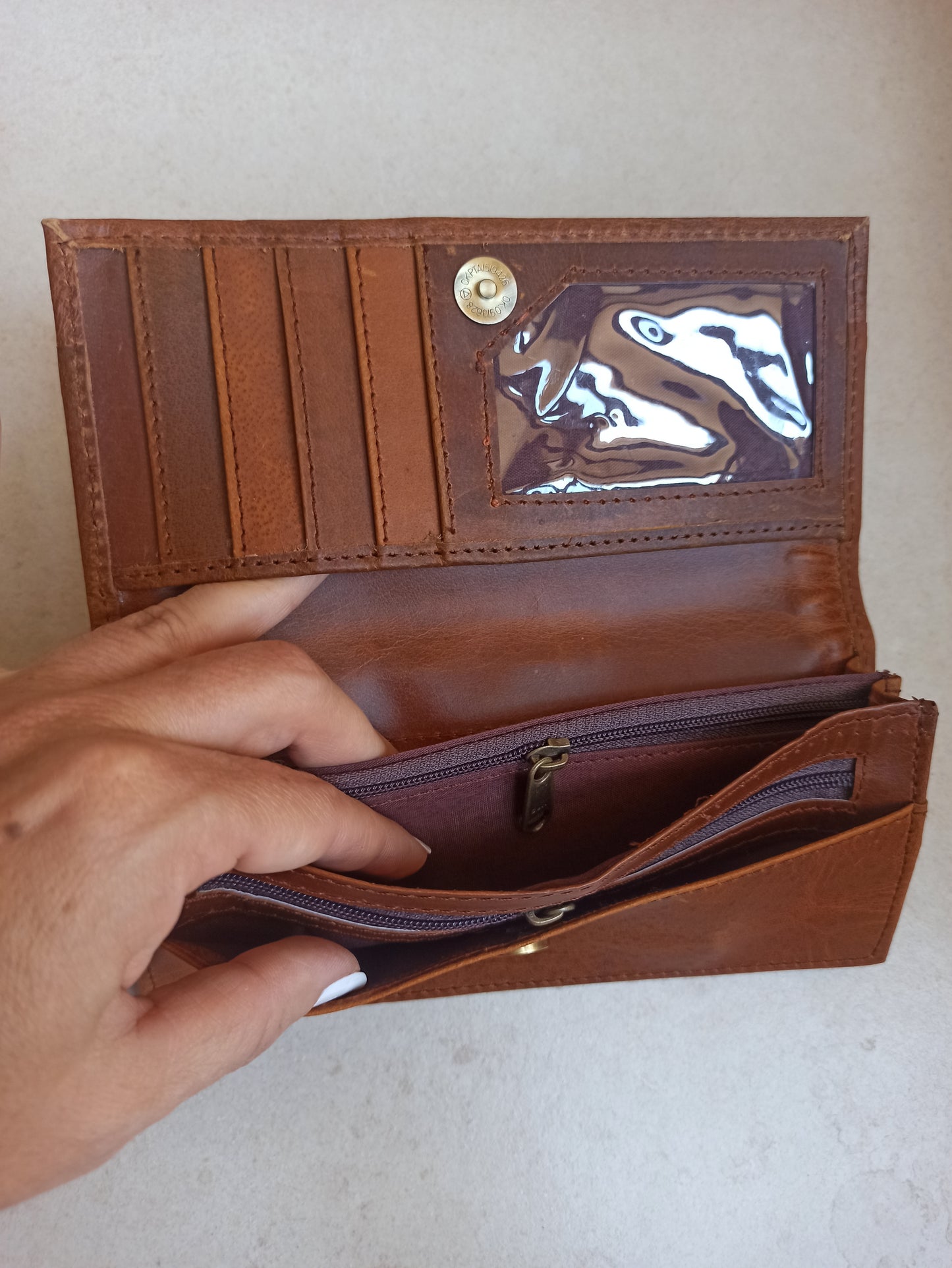 Brown leather wallet