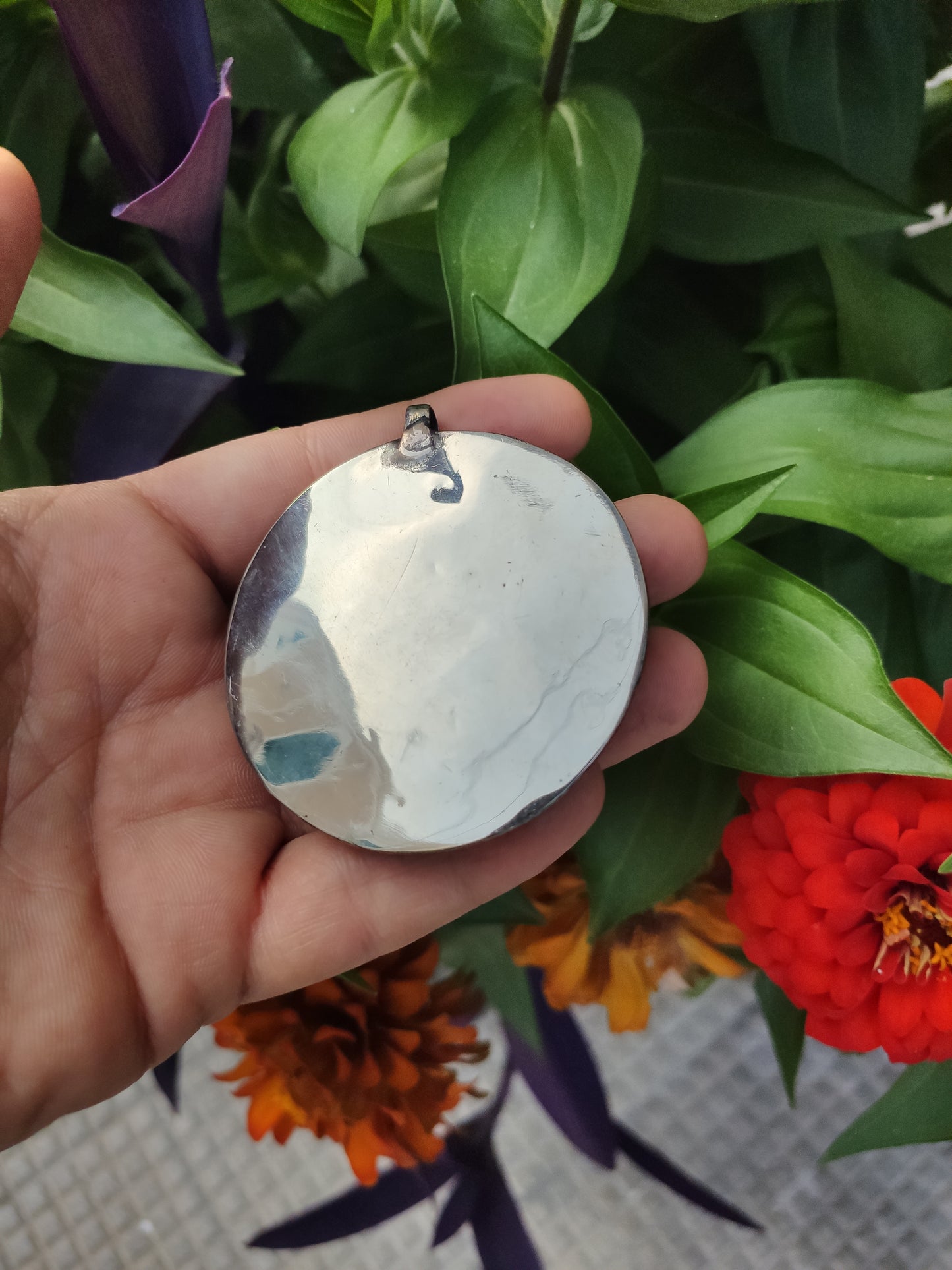 Vintage Lapis Lazuli silver pendant