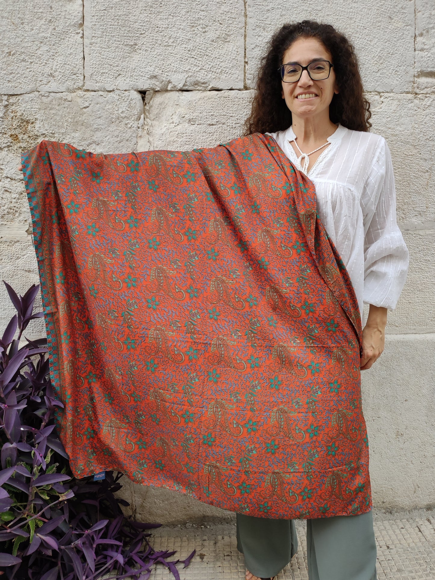 Pashmina Foulard Schal Indien 180 x 100 cm n. 2