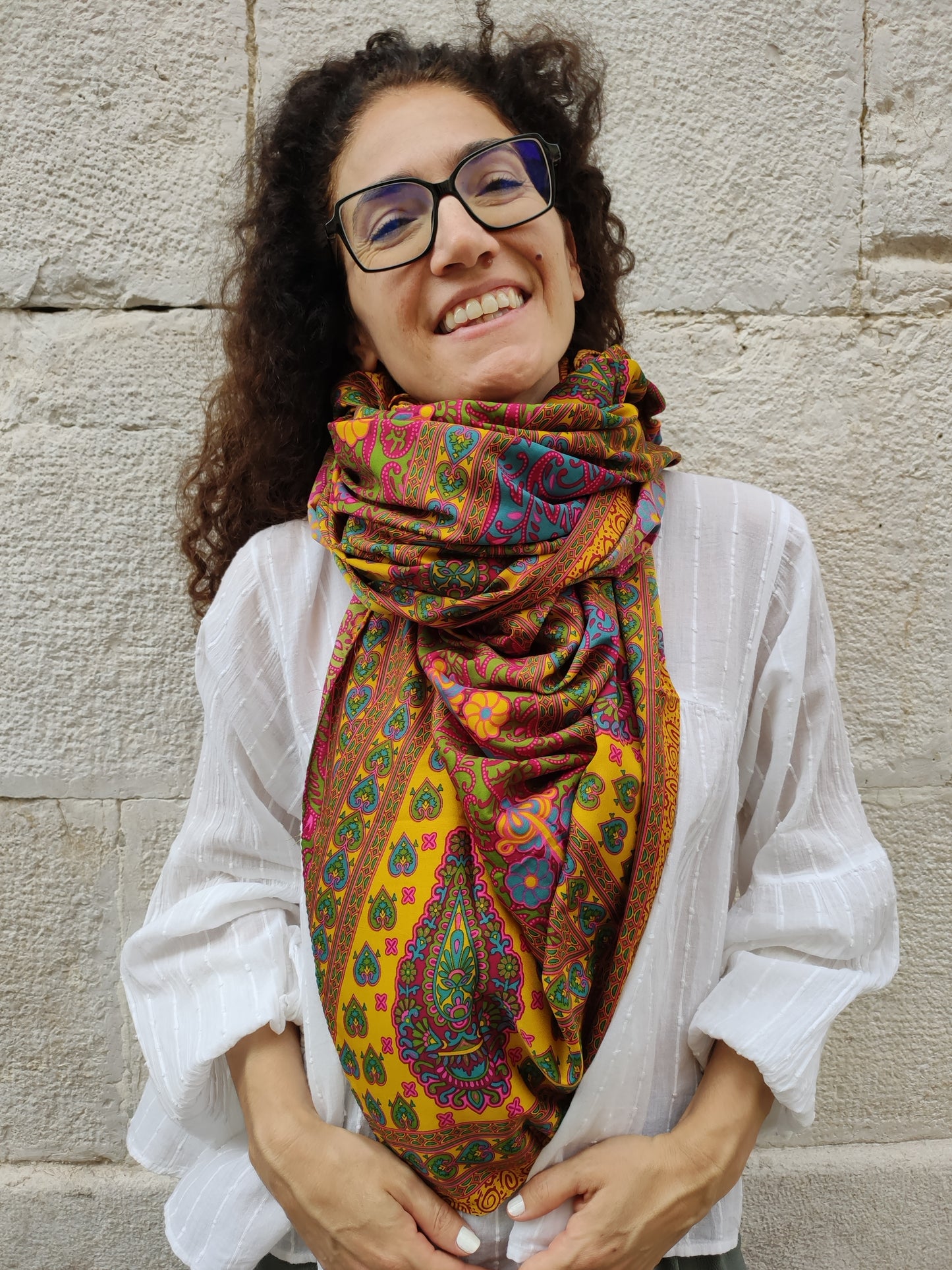 Pashmina Foulard Scarf India 180 x 100 cm n. 3