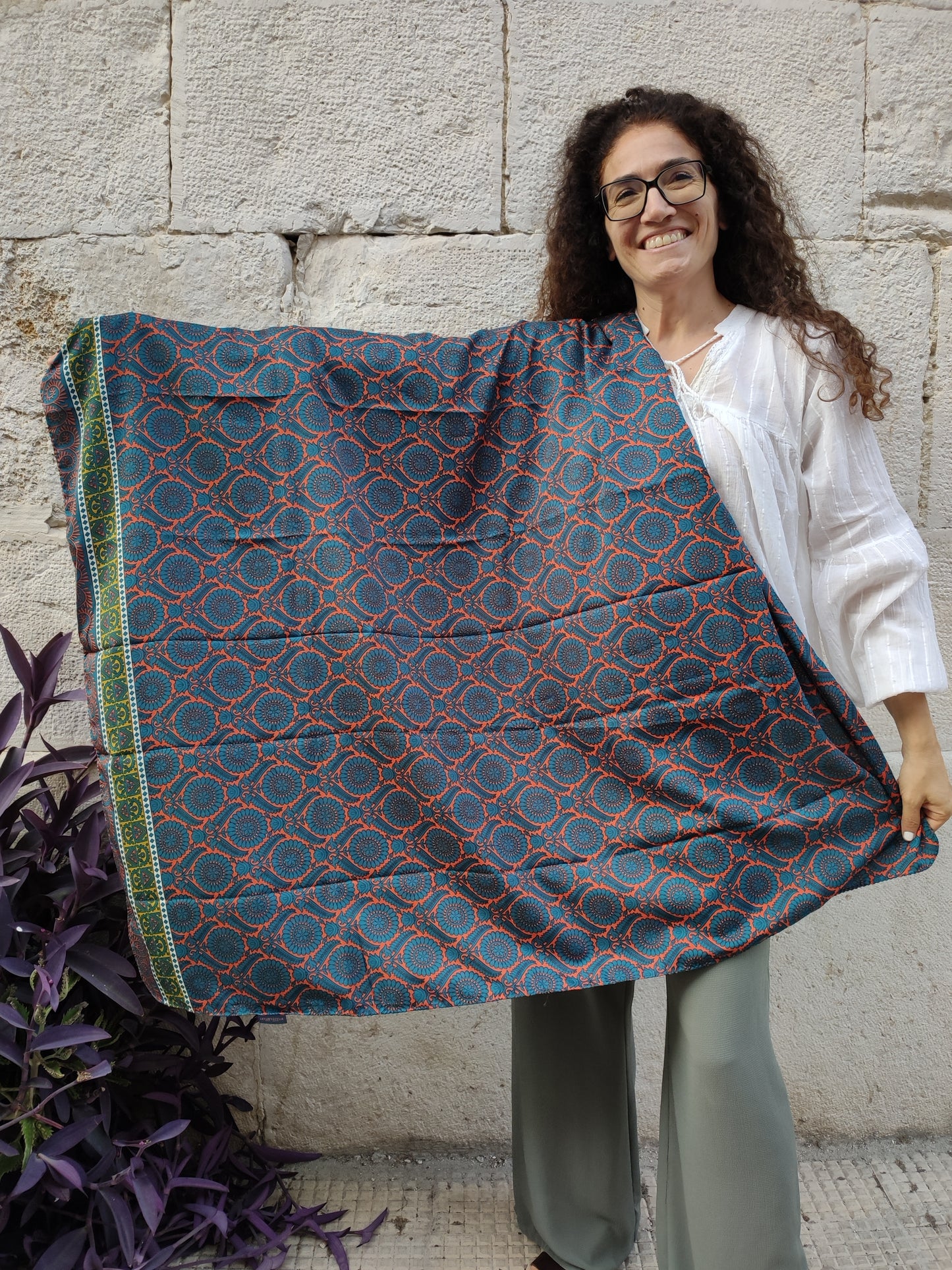 Pashmina Foulard Schal Indien 180 x 100 cm n. 8