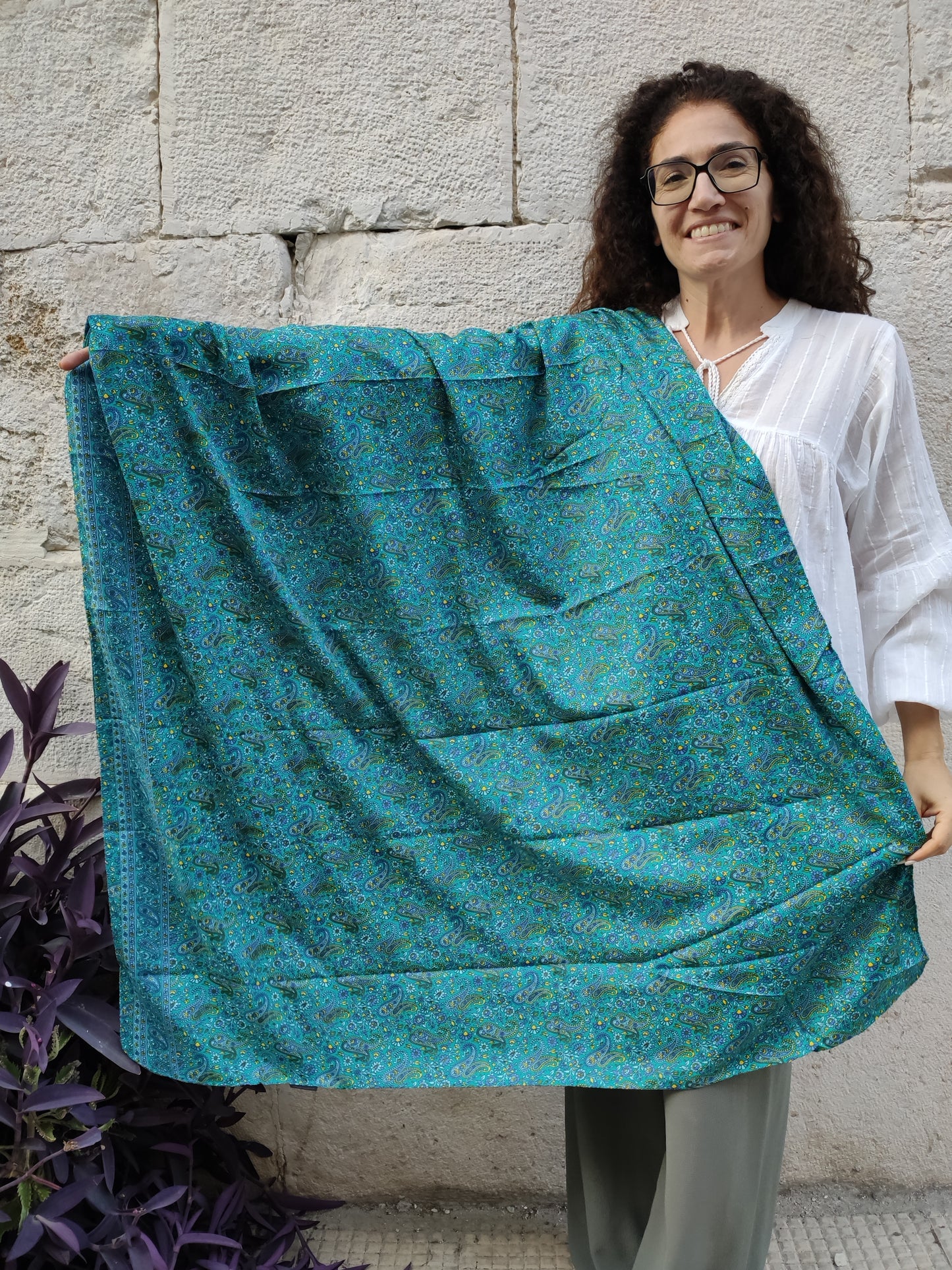 Pashmina Foulard Schal Indien 180 x 100 cm n. 9