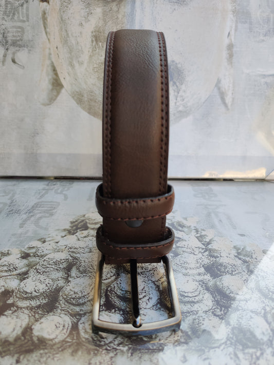 Brauner Herrengürtel aus echtem Leder, 130 cm