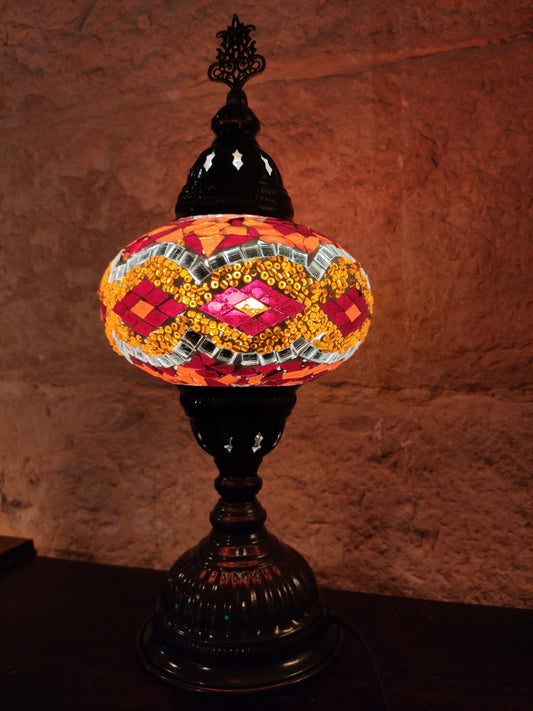 Turkish mosaic glass lamp, ethnic furniture 3M