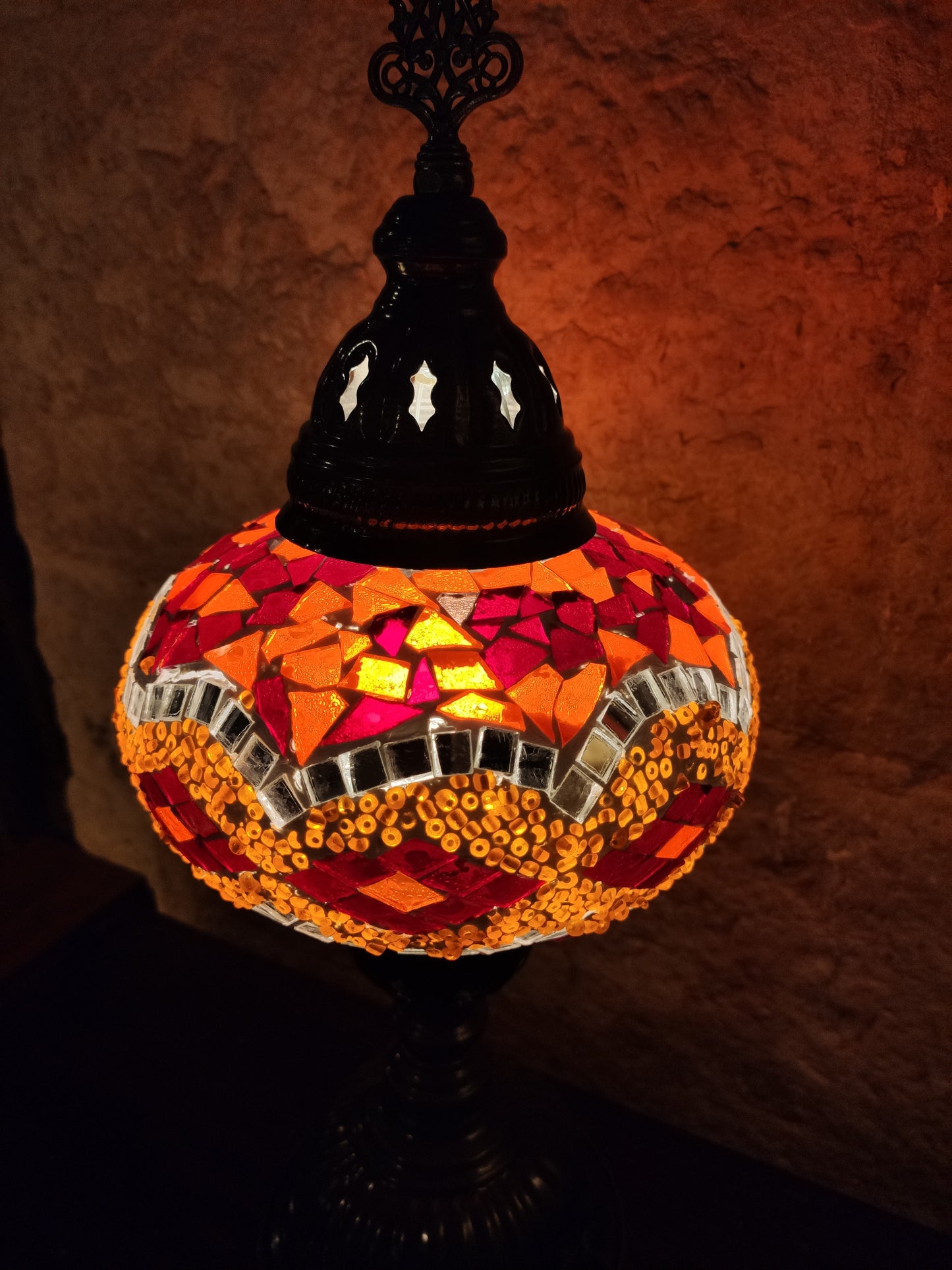 Turkish mosaic glass lamp, ethnic furniture 3M