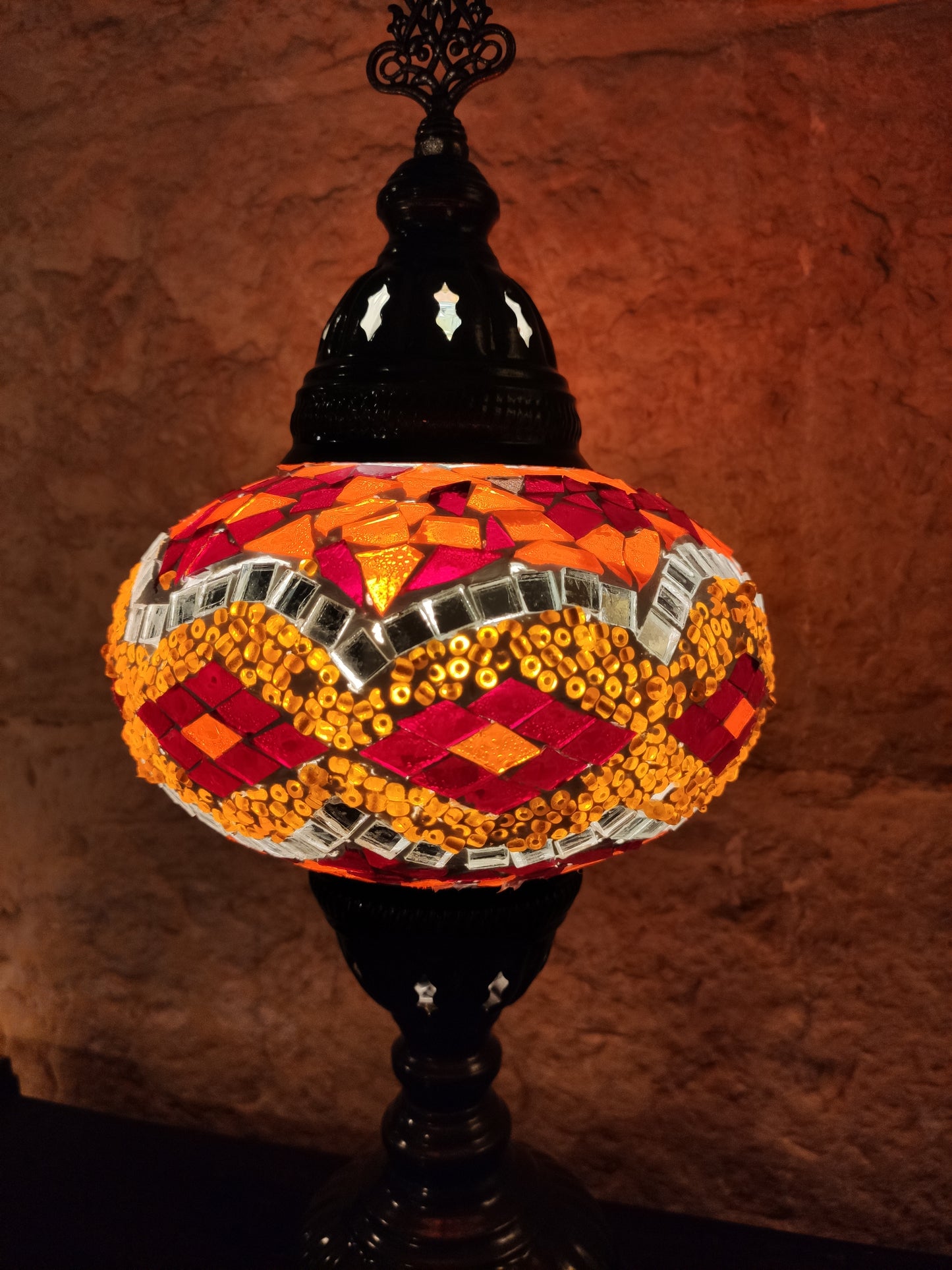 Turkish mosaic glass lamp, ethnic furniture 3M