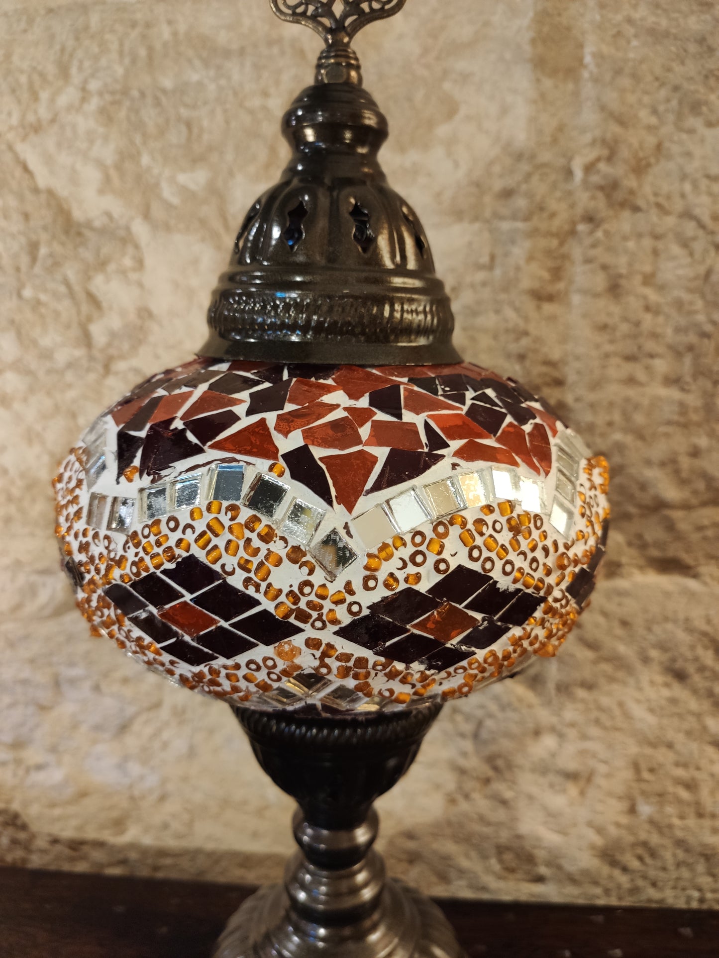 Turkish mosaic glass lamp, ethnic furniture 3M