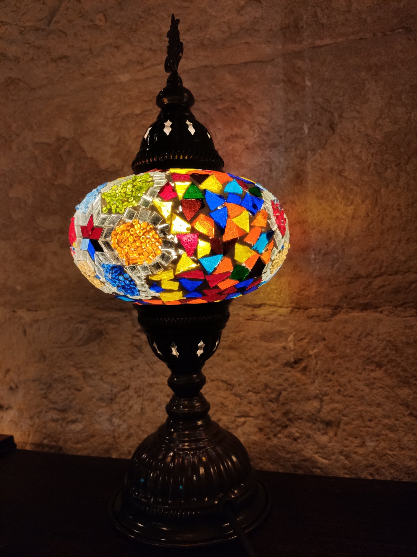 Lampada vetro mosaico turca arredamento etnico 4M