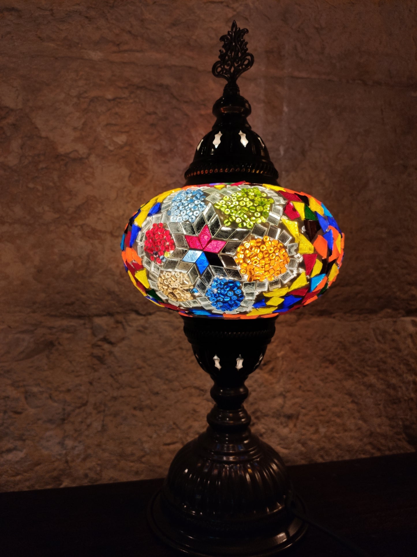 Turkish mosaic glass lamp ethnic decor 4M