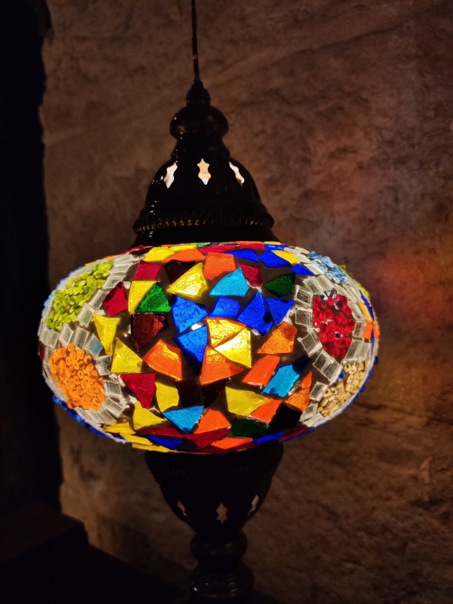 Turkish mosaic glass lamp ethnic decor 4M