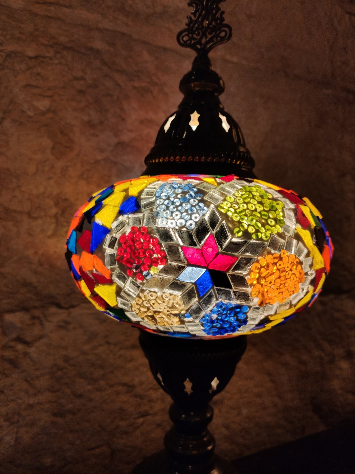 Turkish mosaic glass lamp ethnic decor 4M