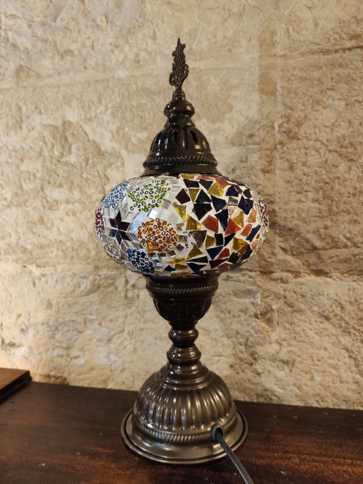 Turkish mosaic glass lamp ethnic decor 4M