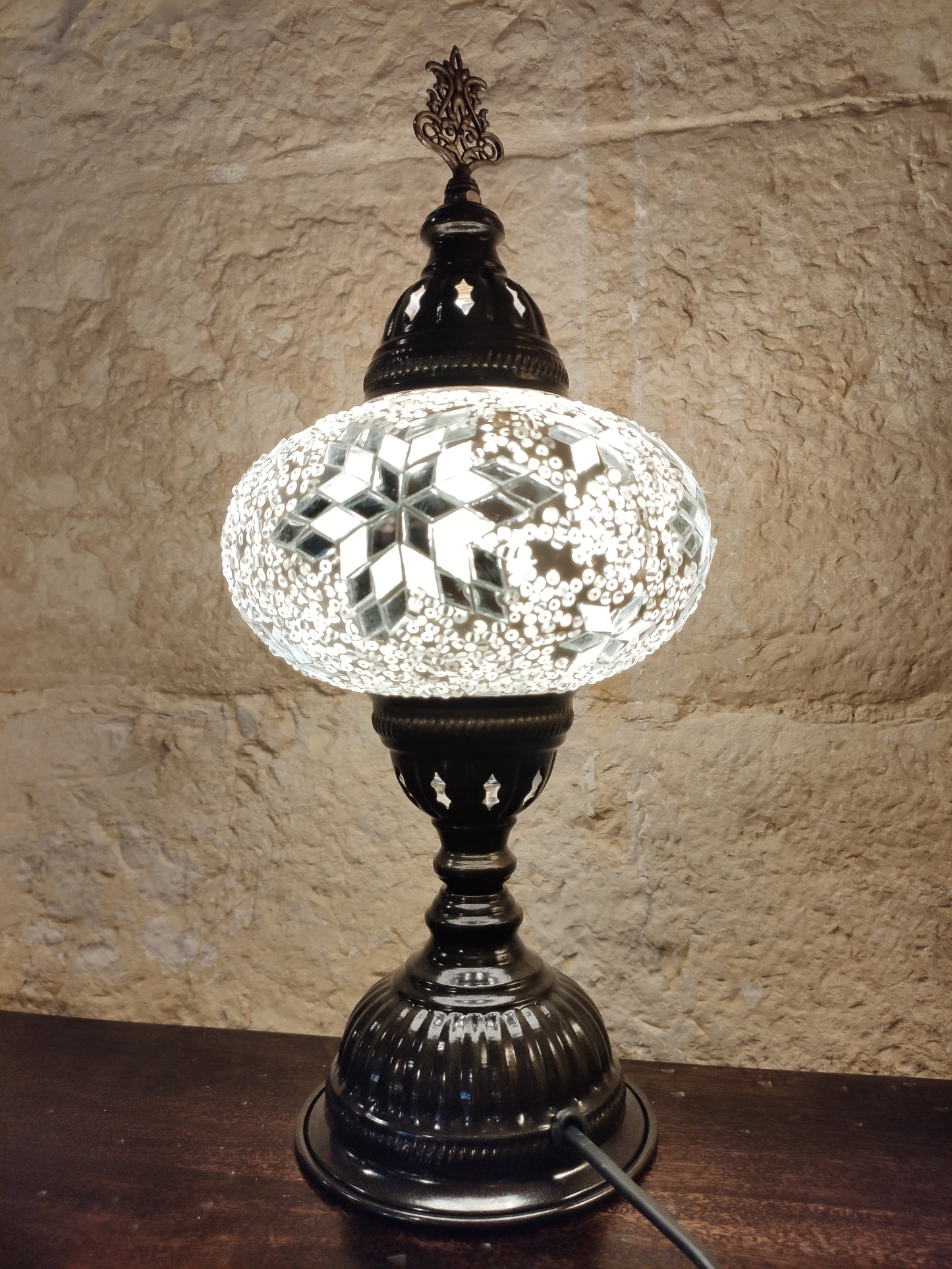 Turkish mosaic glass lamp for ethnic decor 10M