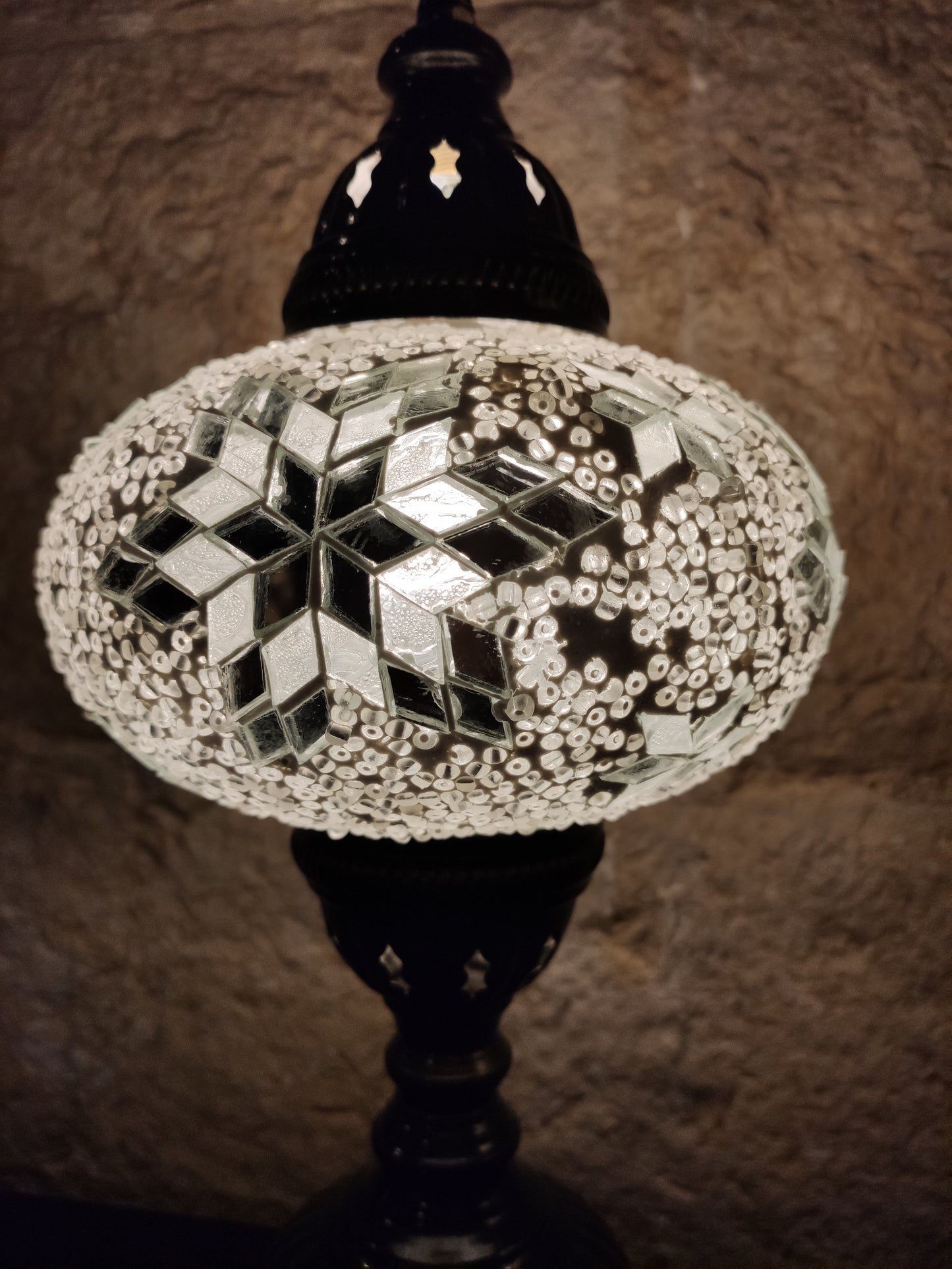 Turkish mosaic glass lamp for ethnic decor 10M