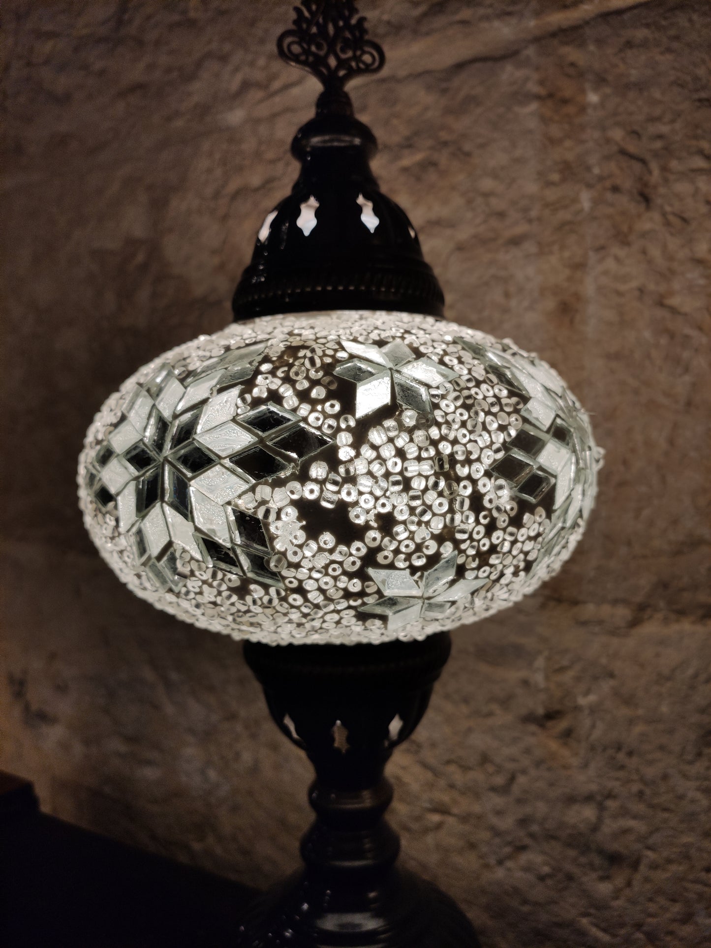 Turkish mosaic glass lamp for ethnic decor 10M