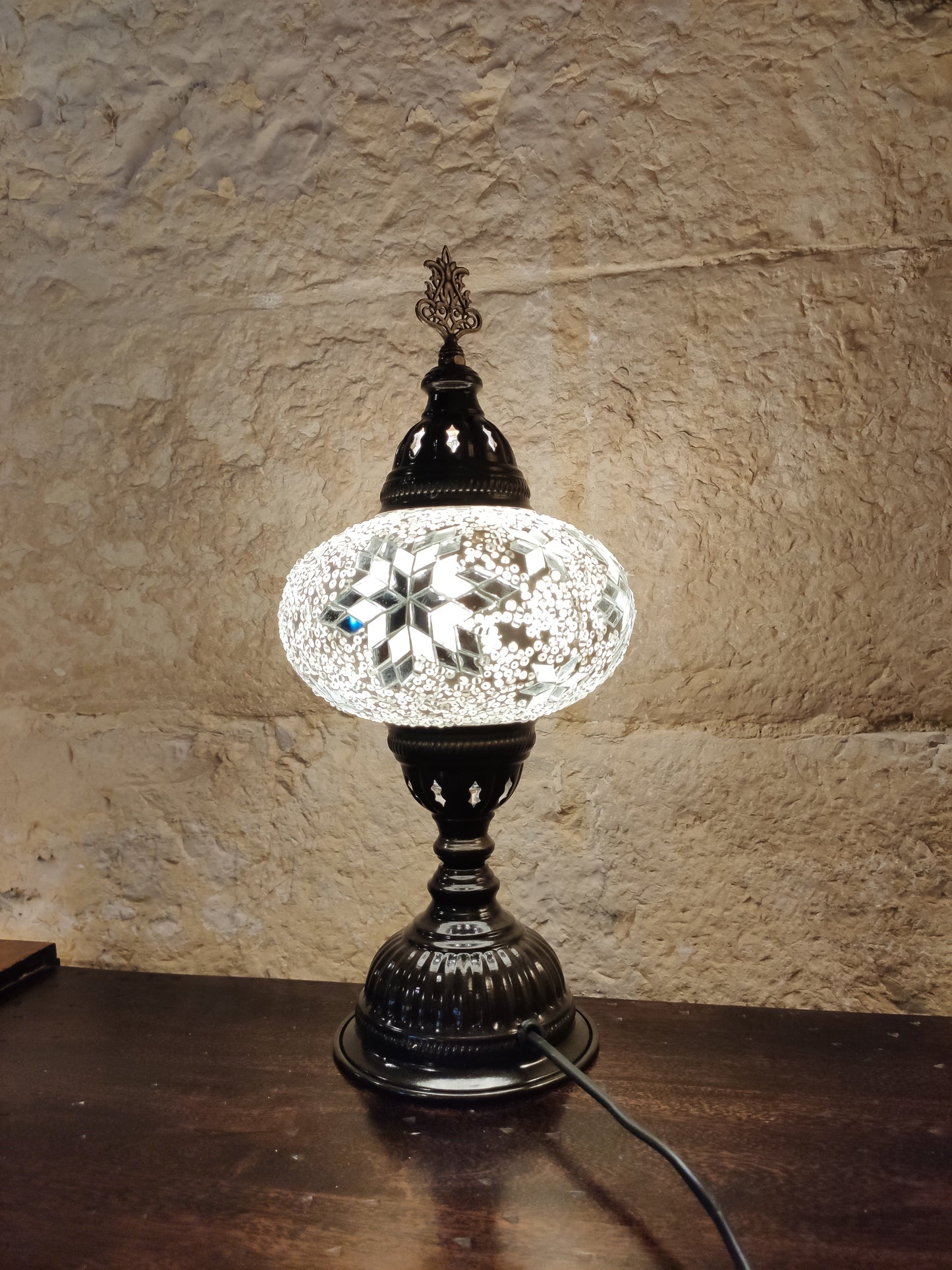 Turkish mosaic glass lamp for ethnic decor 10M