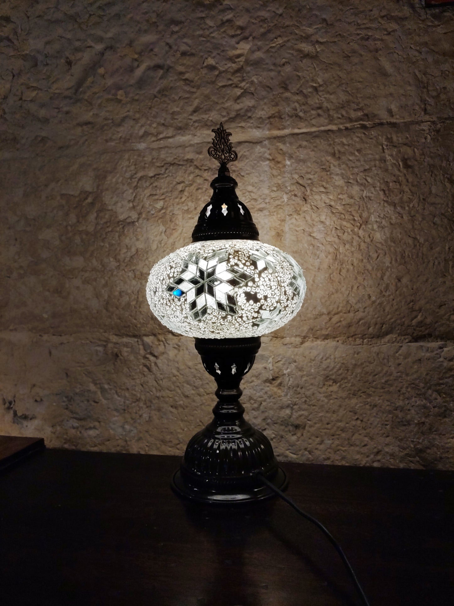 Turkish mosaic glass lamp for ethnic decor 10M