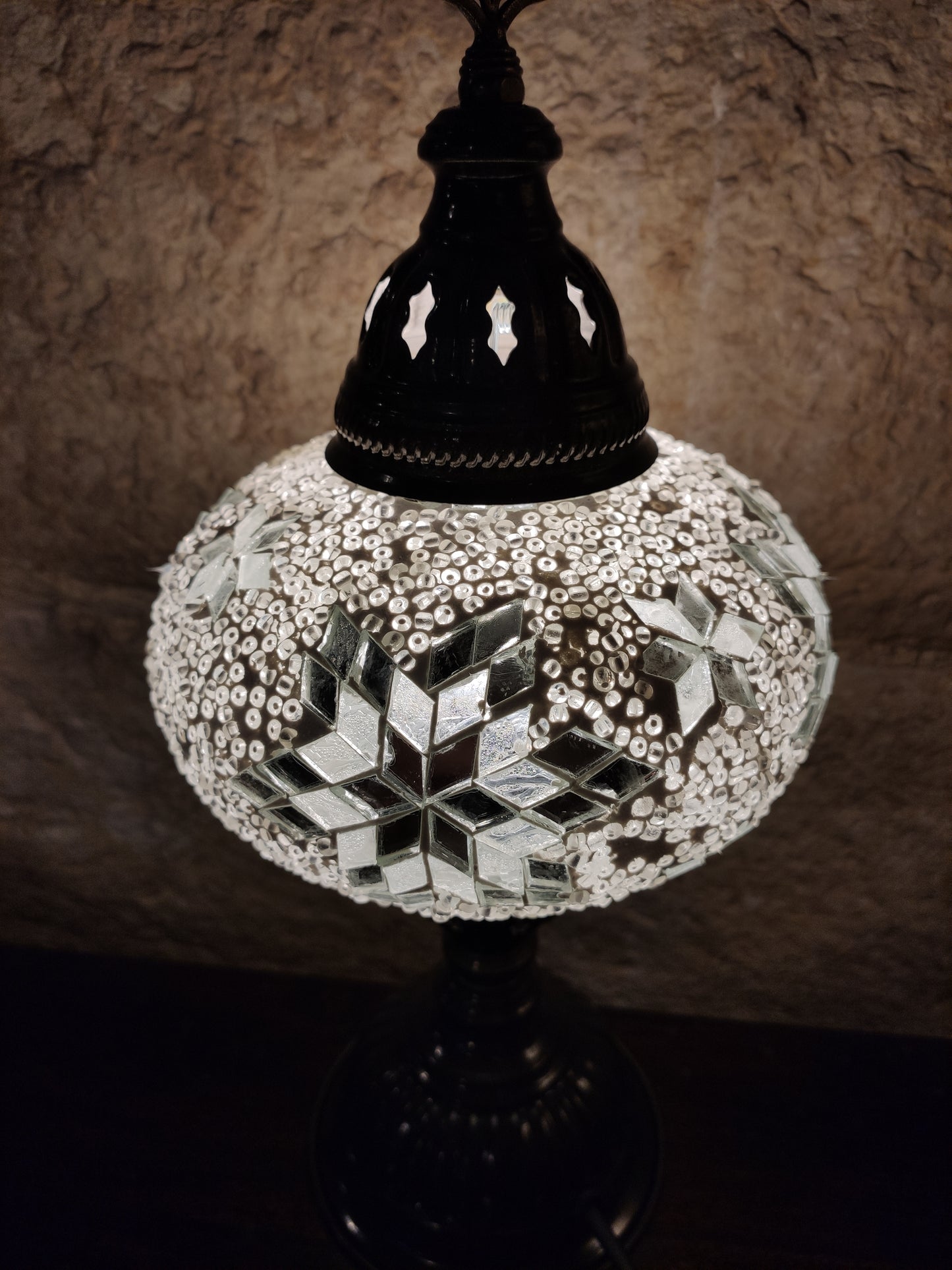 Turkish mosaic glass lamp for ethnic decor 10M