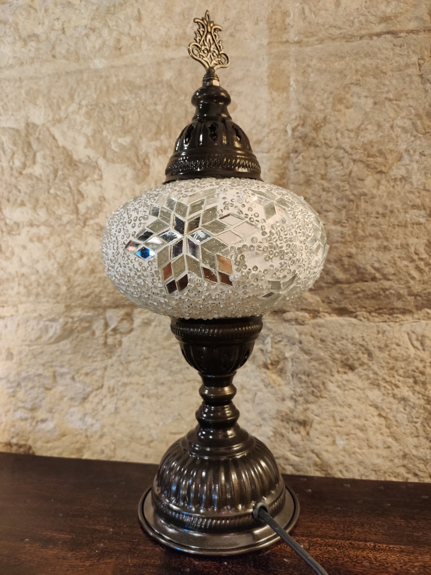 Turkish mosaic glass lamp for ethnic decor 10M