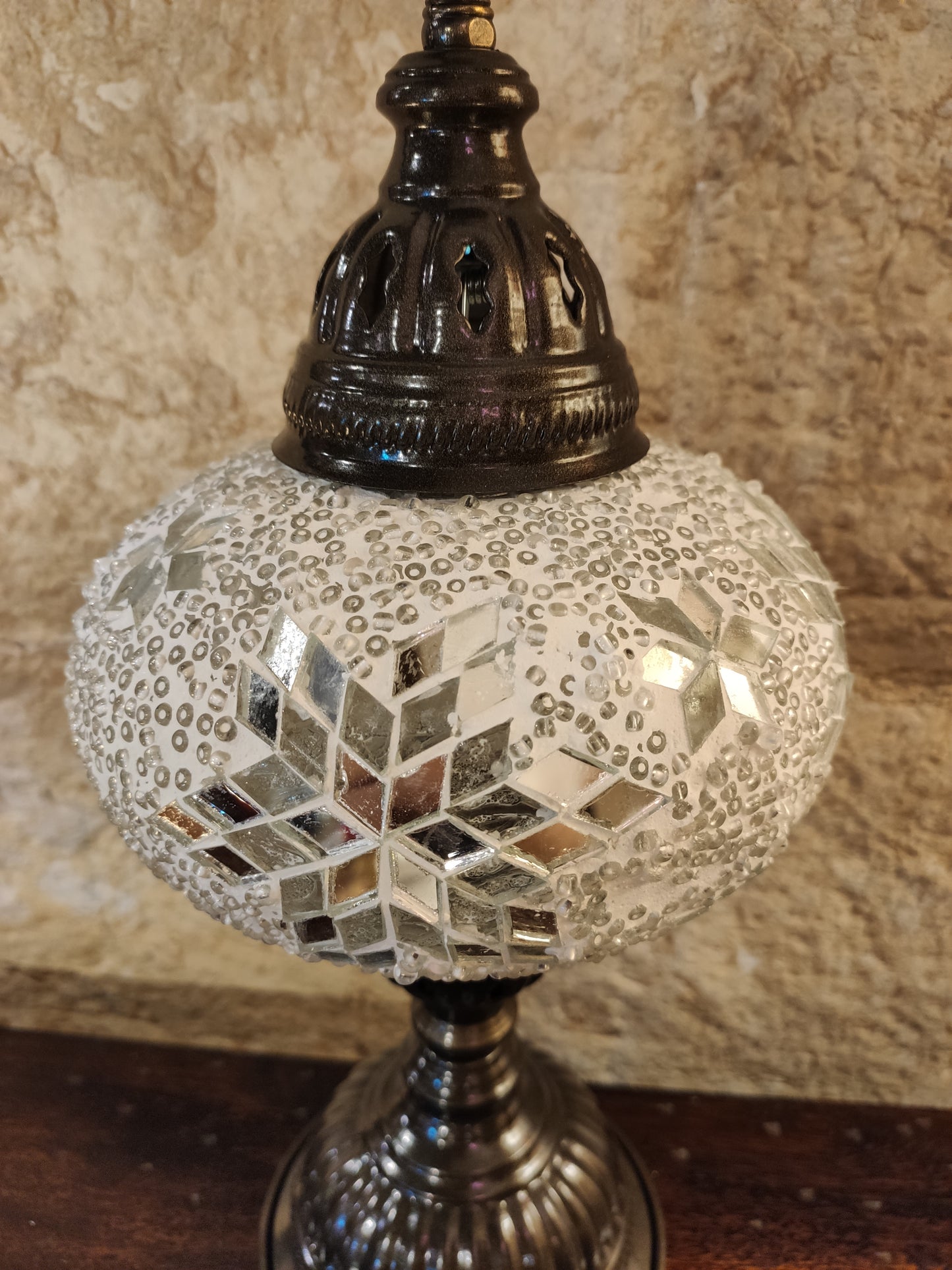 Turkish mosaic glass lamp for ethnic decor 10M