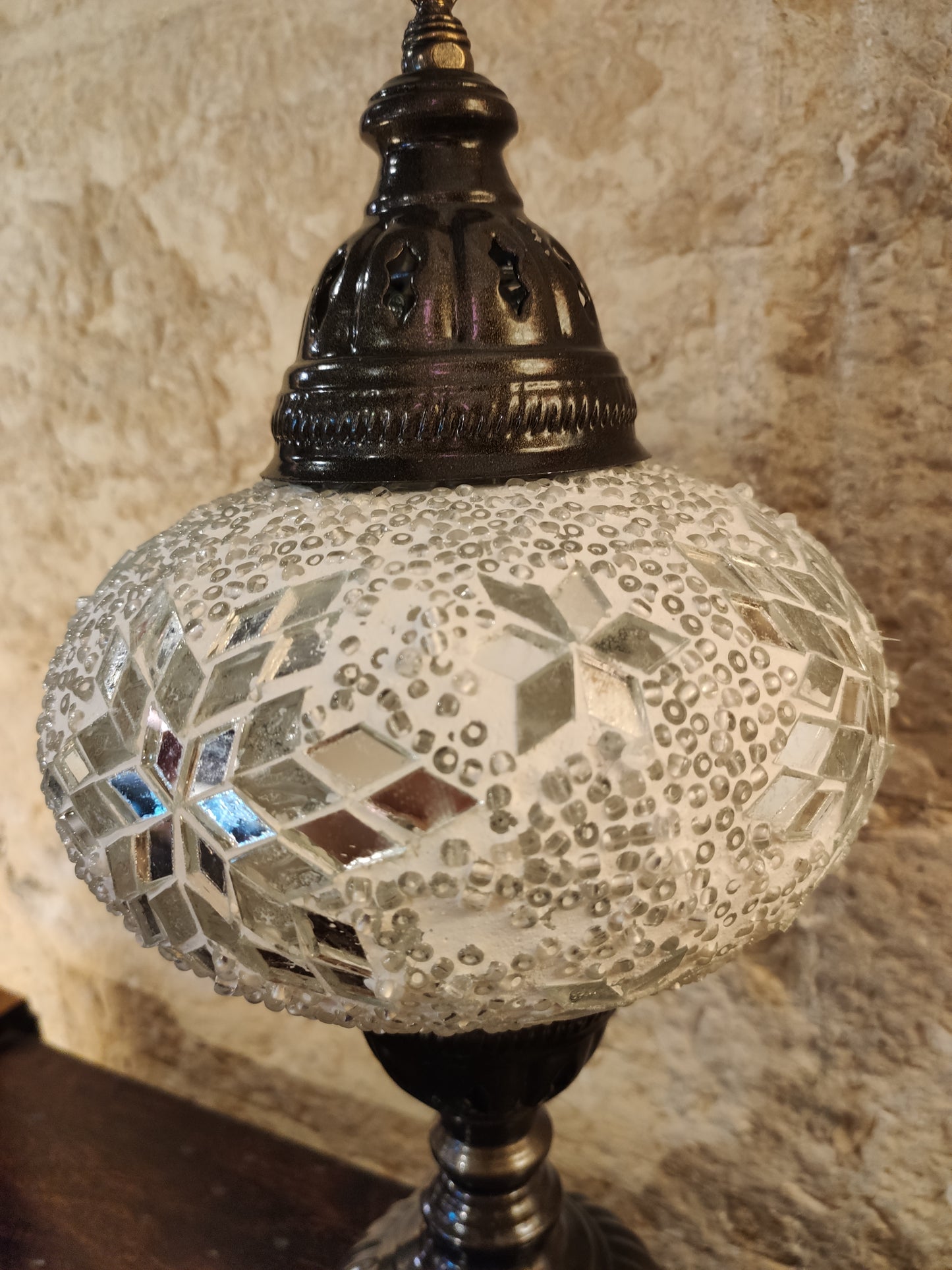 Turkish mosaic glass lamp for ethnic decor 10M