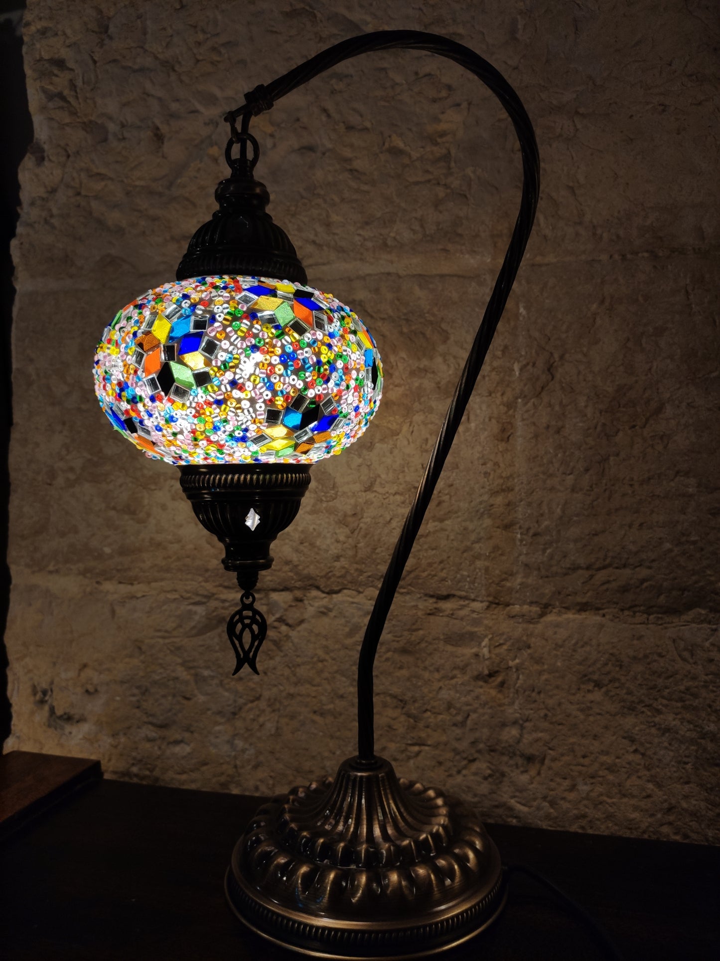 Turkish mosaic glass lamp, ethnic furniture 3B