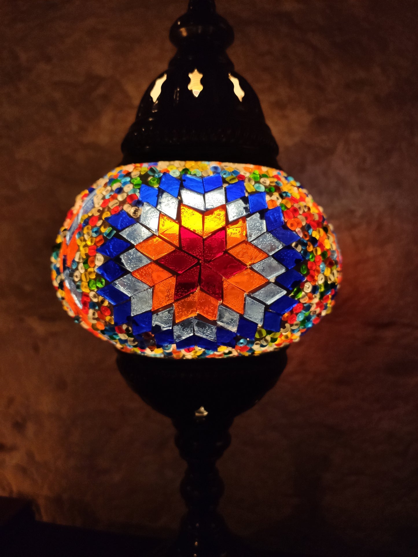 Turkish mosaic glass lamp, ethnic furniture 1P