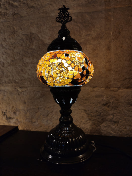 Turkish mosaic glass lamp for ethnic furniture 2P