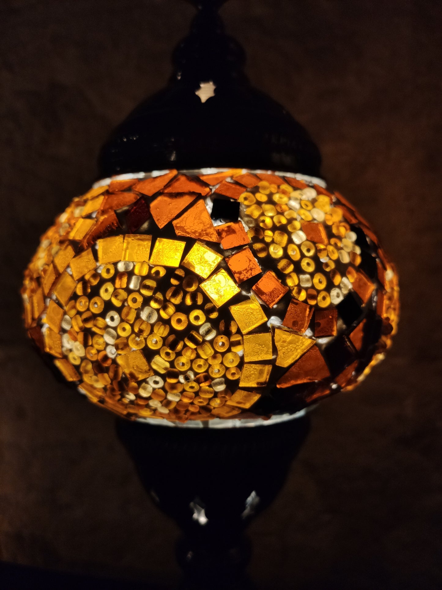 Turkish mosaic glass lamp for ethnic furniture 2P