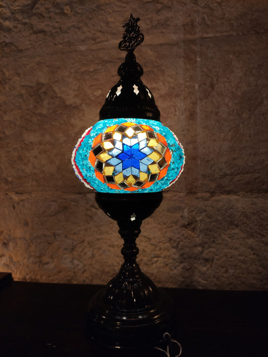 Turkish mosaic glass lamp, ethnic furniture 4P