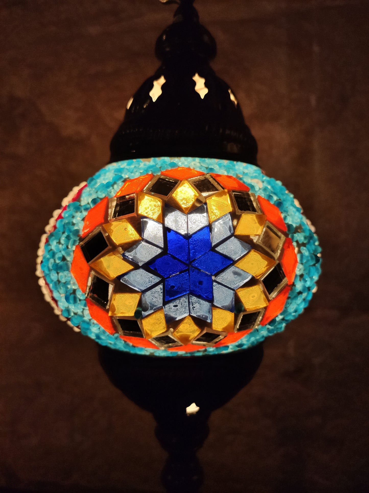 Turkish mosaic glass lamp, ethnic furniture 4P