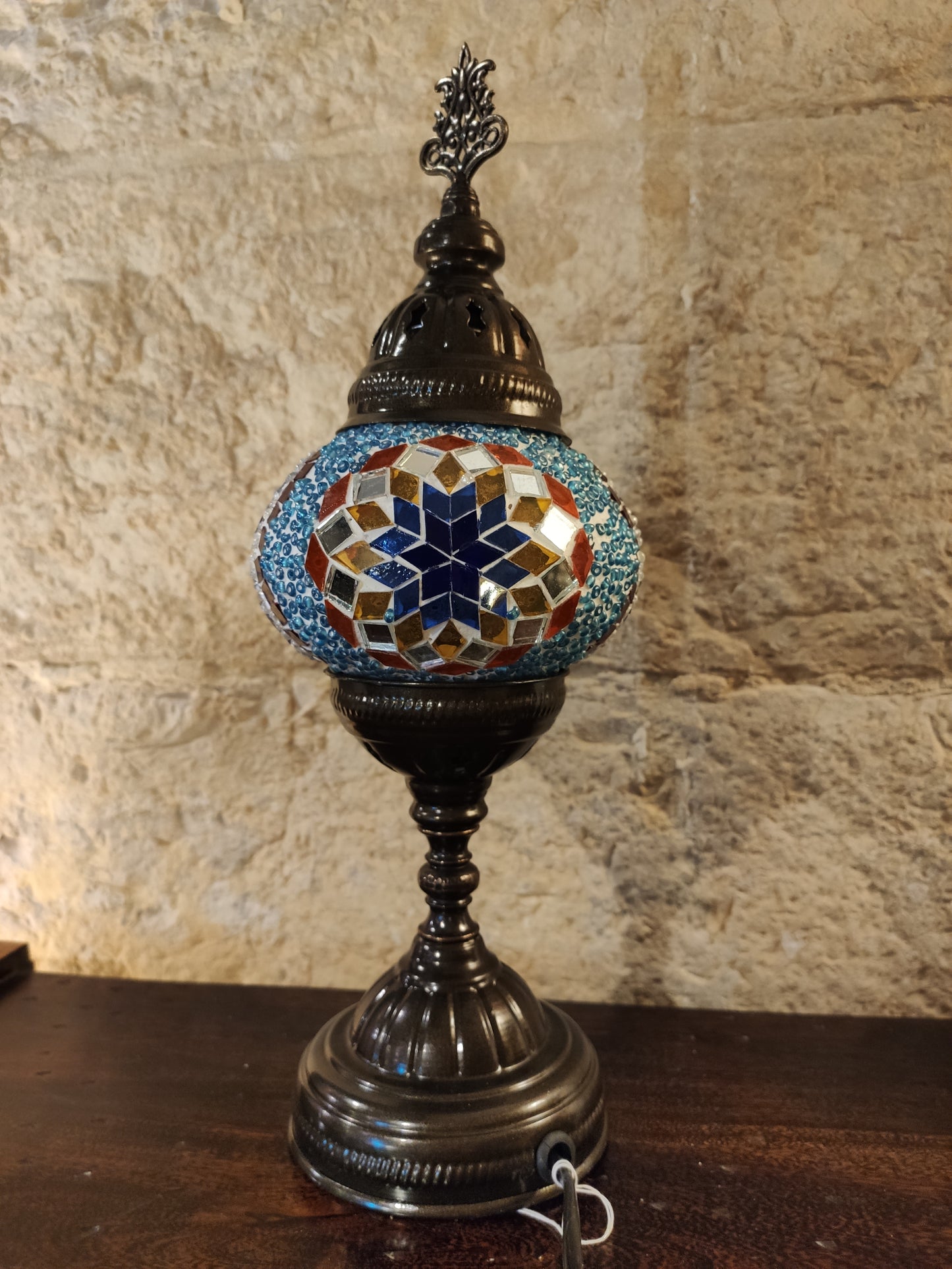 Turkish mosaic glass lamp, ethnic furniture 4P