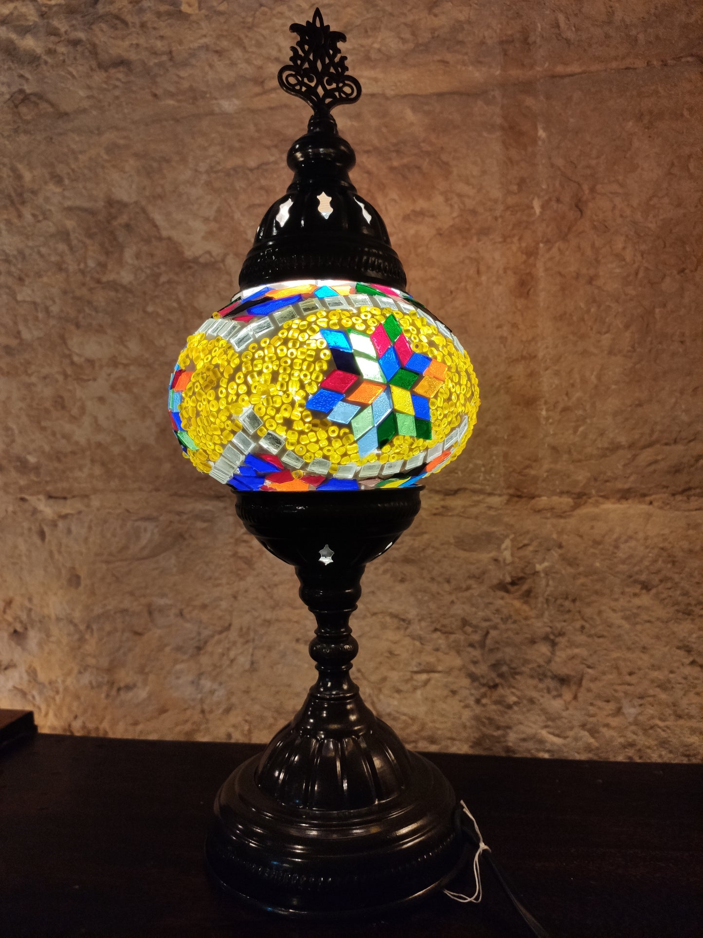 Turkish mosaic glass lamp ethnic decor 7P