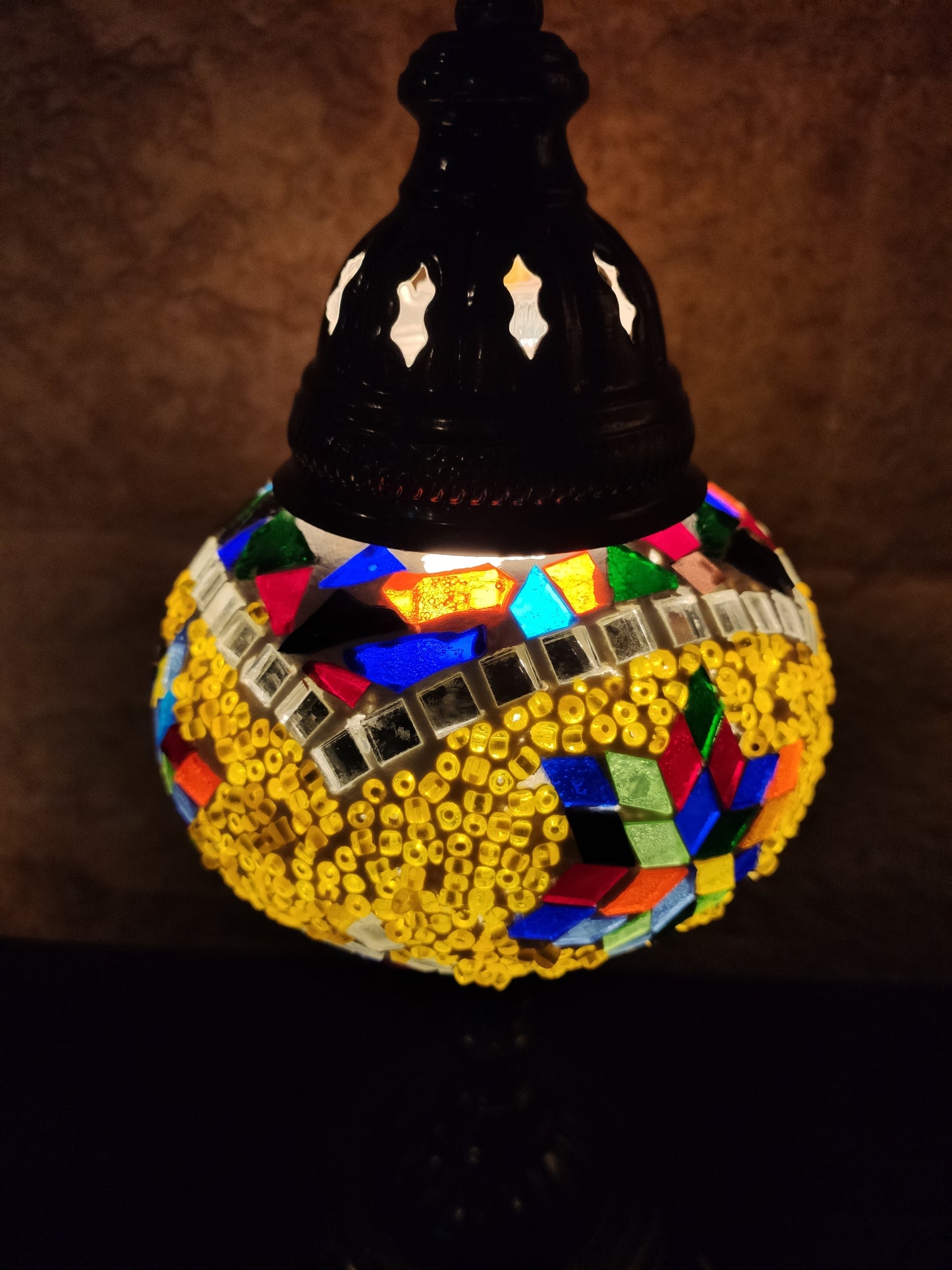 Turkish mosaic glass lamp ethnic decor 7P