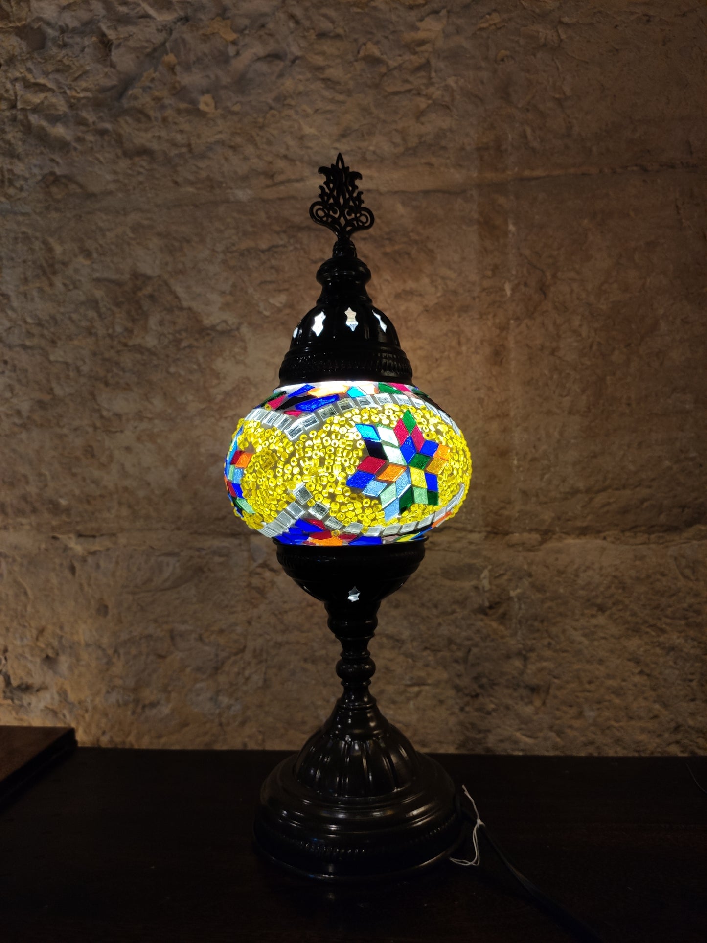 Turkish mosaic glass lamp ethnic decor 7P