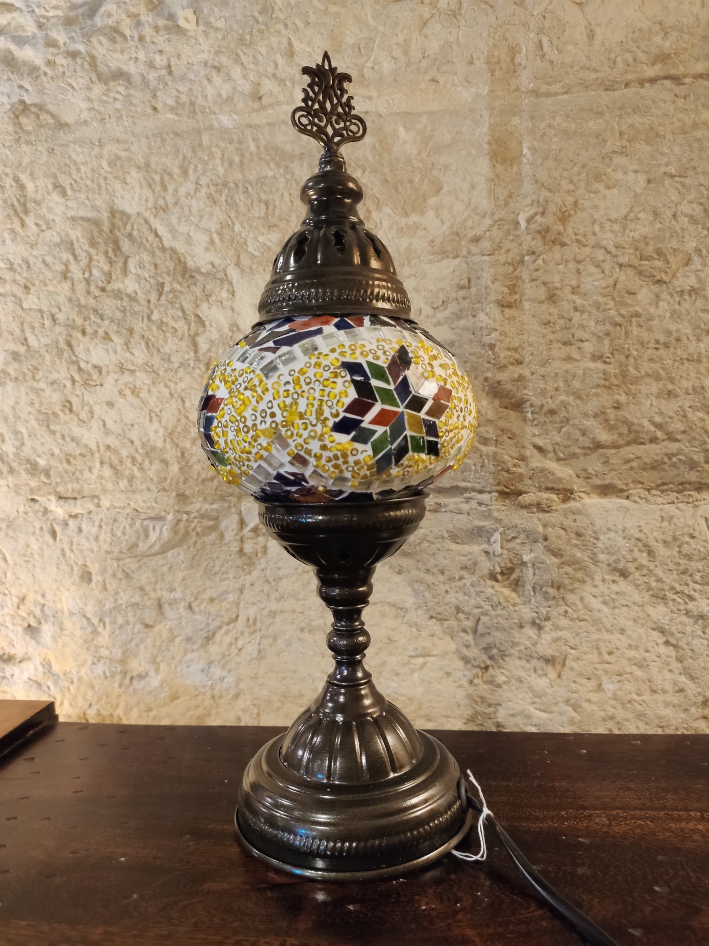 Turkish mosaic glass lamp ethnic decor 7P