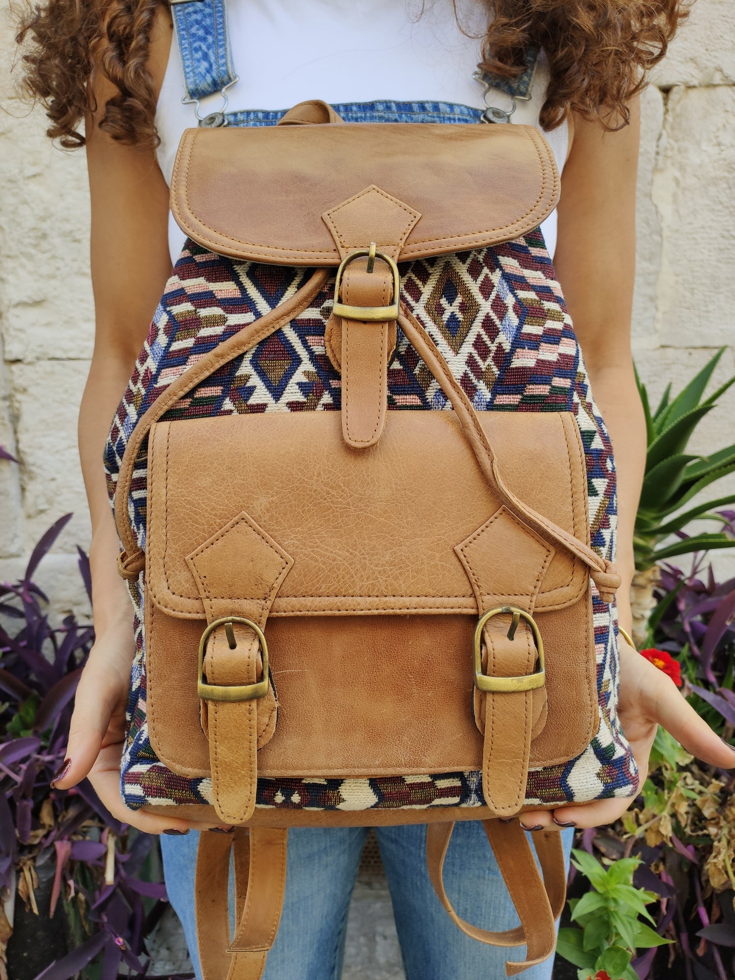 3TA leather backpack