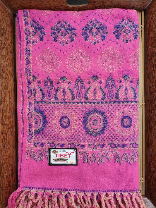 Pashmina-Schaldecke aus 100 % warmer Yakwolle Tibet 13E