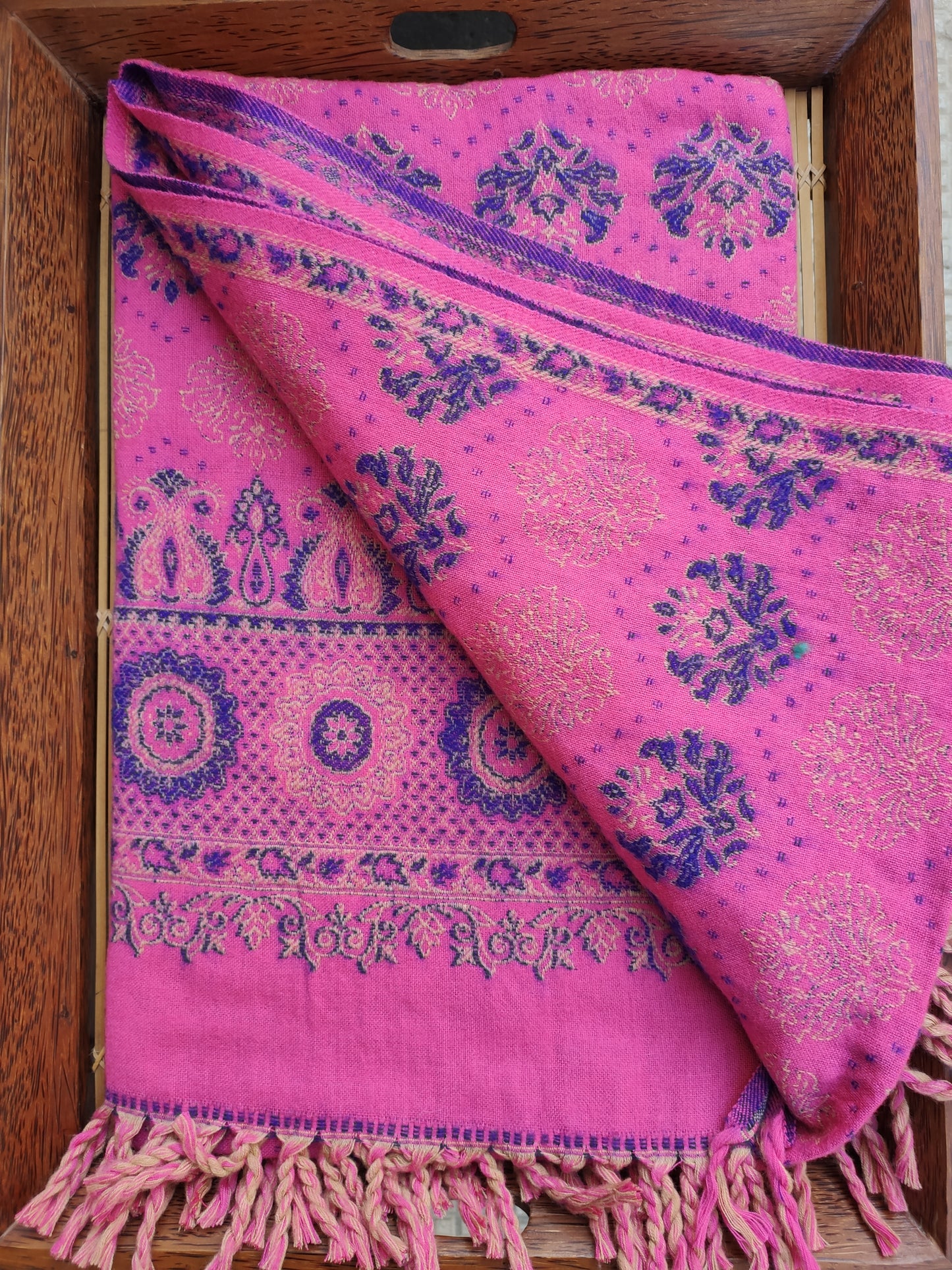 Pashmina shawl blanket 100% warm Yak wool Tibet 13E