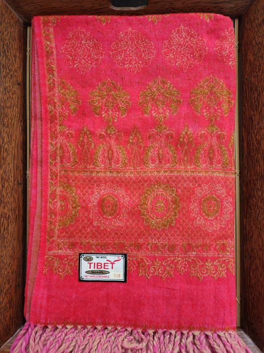 Pashmina-Schaldecke aus 100 % warmer Yakwolle Tibet 15E