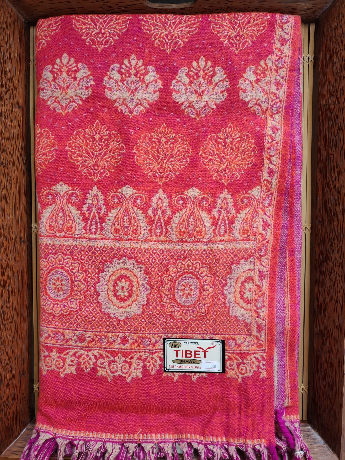 Pashmina-Schaldecke aus 100 % warmer Yakwolle Tibet 18E